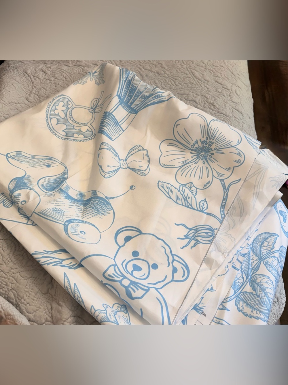 Blue & White Baby Boy Backdrop and Gingham Bears Banner